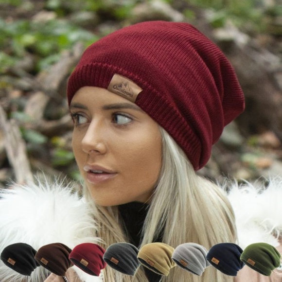 Thick Oversized Slouch Beanie Sherpa Fleece Lined - Picture 4 of 4